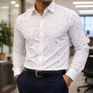 Paul Smith Button Up Shirt Men M Slim Tailored Fit Butterfly Print Abstract